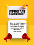 Holiday Hours