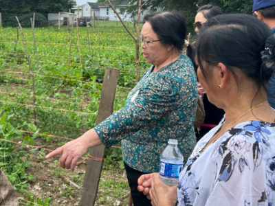 Hmong women on a farm